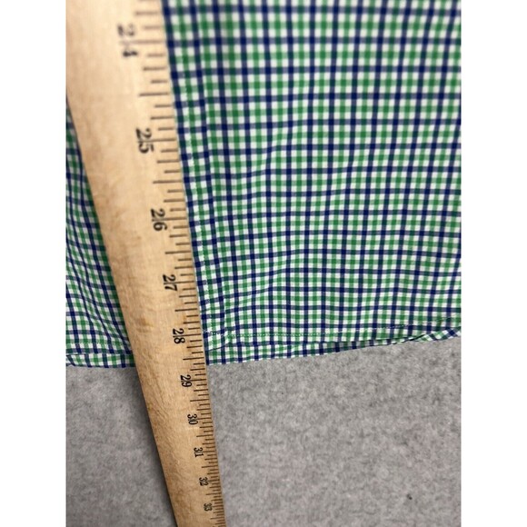 Polo Ralph Lauren Shirt Men’s Large Custom Fit Button Up Green Gingham Plaid - Picture 8 of 10